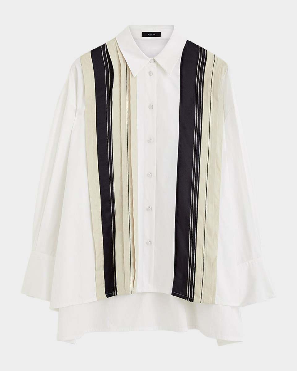 Bacar Striped Cotton Poplin Blouse
